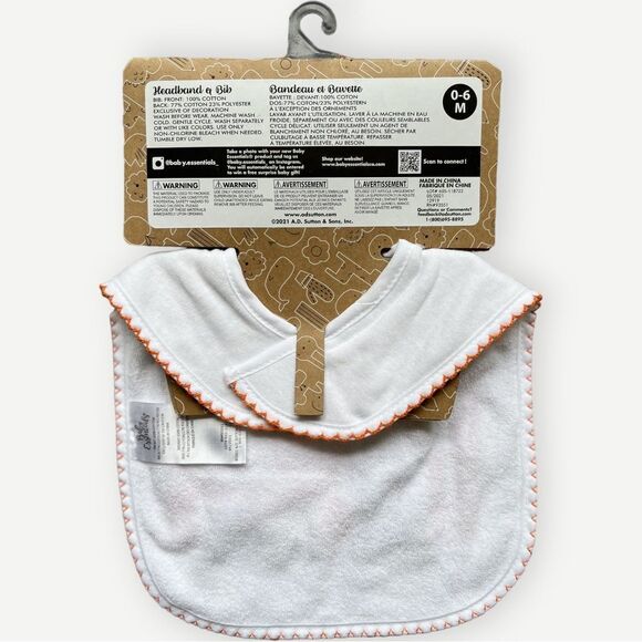 Baby Essentials Girls My First Halloween Bib & Headband. 0-6 Months. NEW. - Picture 2 of 4